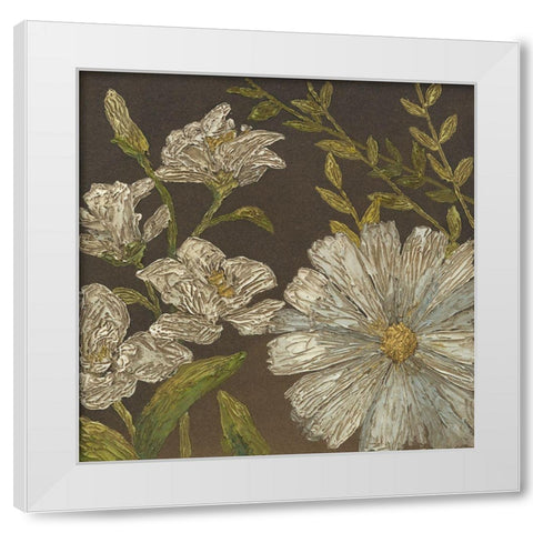 Earth and Floral II White Modern Wood Framed Art Print by Meagher, Megan