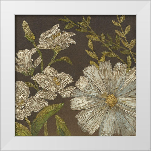 Earth and Floral II White Modern Wood Framed Art Print by Meagher, Megan