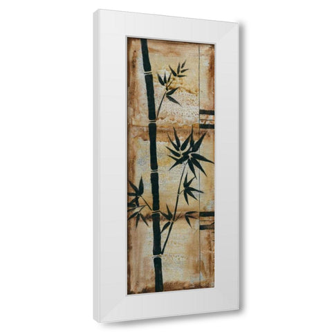 Patinaed Bamboo I White Modern Wood Framed Art Print by Goldberger, Jennifer