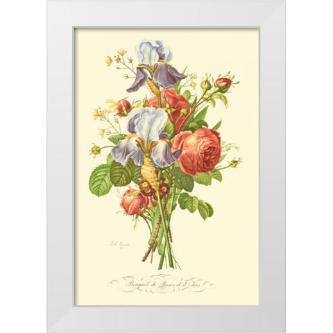 Plentiful Bouquet I White Modern Wood Framed Art Print by Prevost, T.L.