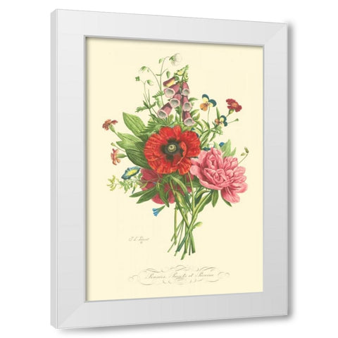 Plentiful Bouquet II White Modern Wood Framed Art Print by Prevost, T.L.