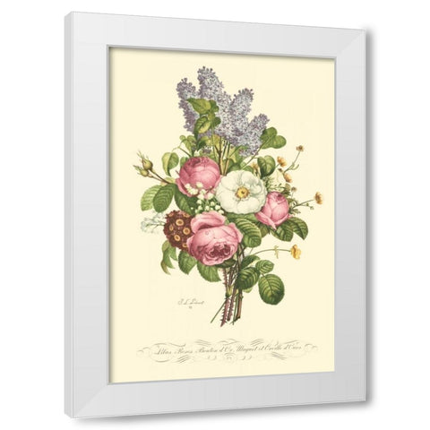 Plentiful Bouquet III White Modern Wood Framed Art Print by Prevost, T.L.