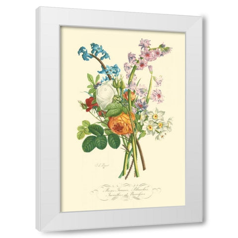 Plentiful Bouquet IV White Modern Wood Framed Art Print by Prevost, T.L.