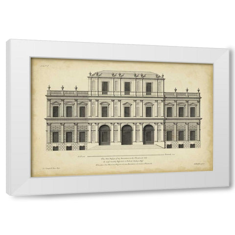Vintage Facade I White Modern Wood Framed Art Print by Hulsbergh, H.