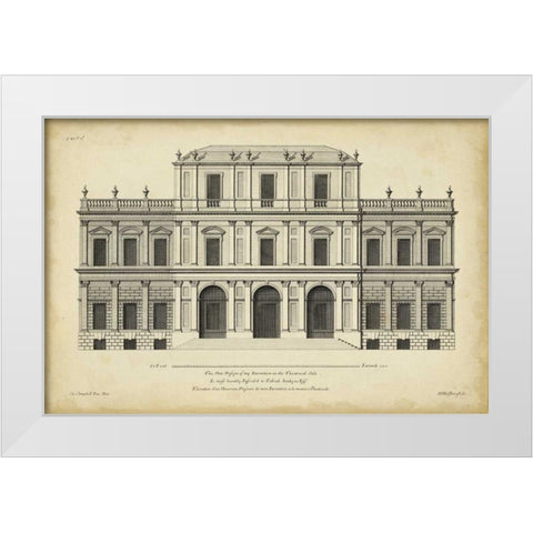 Vintage Facade I White Modern Wood Framed Art Print by Hulsbergh, H.