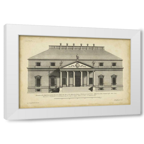 Vintage Facade II White Modern Wood Framed Art Print by Hulsbergh, H.