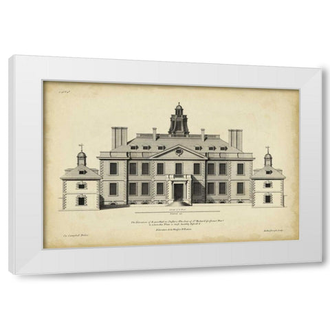 Vintage Facade III White Modern Wood Framed Art Print by H. Hulsbergh