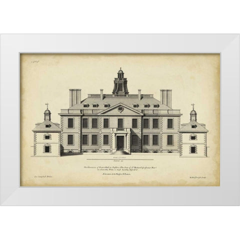 Vintage Facade III White Modern Wood Framed Art Print by H. Hulsbergh