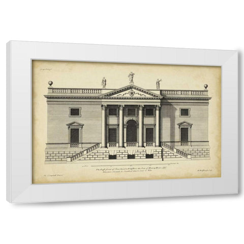 Vintage Facade V White Modern Wood Framed Art Print by H. Hulsbergh