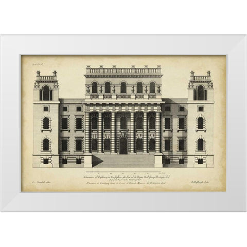 Vintage Facade VI White Modern Wood Framed Art Print by H. Hulsbergh