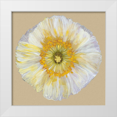 Poppy Blossom II White Modern Wood Framed Art Print by Ludwig, Alicia