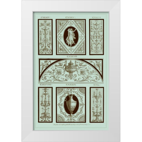 Pergolesi Panel in Celadon I White Modern Wood Framed Art Print by Pergolesi