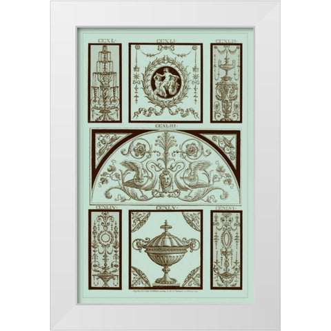 Pergolesi Panel in Celadon III White Modern Wood Framed Art Print by Pergolesi