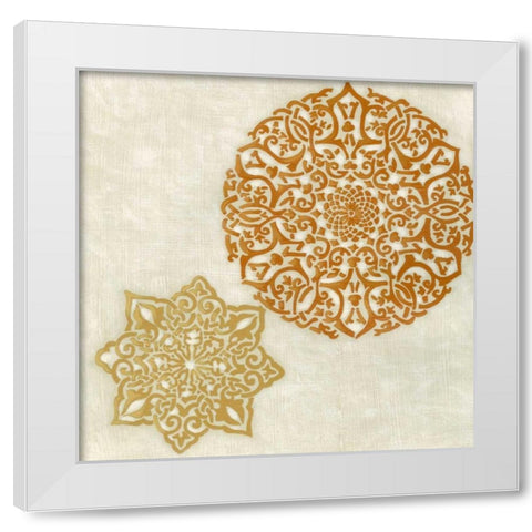 Mandarin Star I White Modern Wood Framed Art Print by Zarris, Chariklia