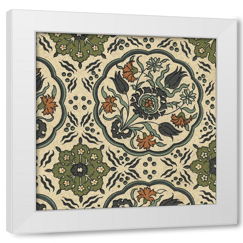 Persian Tile I White Modern Wood Framed Art Print by Unknown