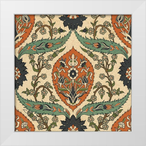 Persian Tile II White Modern Wood Framed Art Print by Unknown