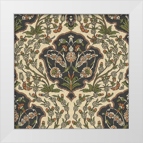 Persian Tile III White Modern Wood Framed Art Print by Unknown