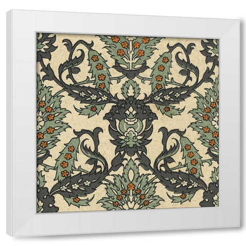 Persian Tile IV White Modern Wood Framed Art Print by Unknown