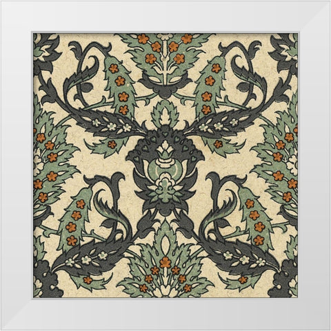 Persian Tile IV White Modern Wood Framed Art Print by Unknown