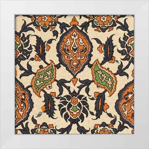 Persian Tile VI White Modern Wood Framed Art Print by Unknown