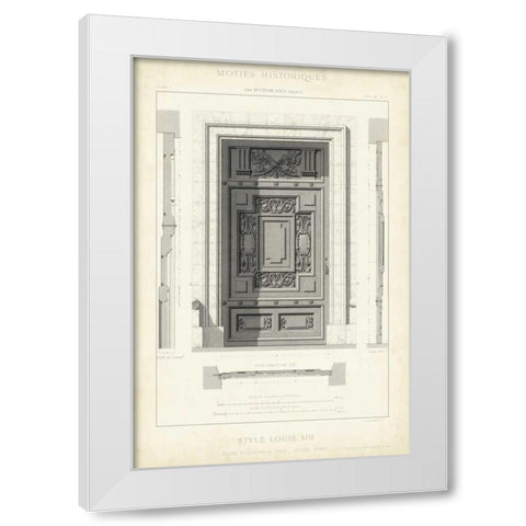 Motifs Historiques IV White Modern Wood Framed Art Print by Unknown
