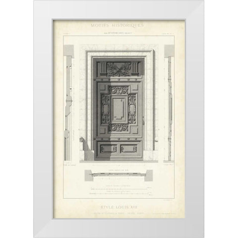 Motifs Historiques IV White Modern Wood Framed Art Print by Unknown