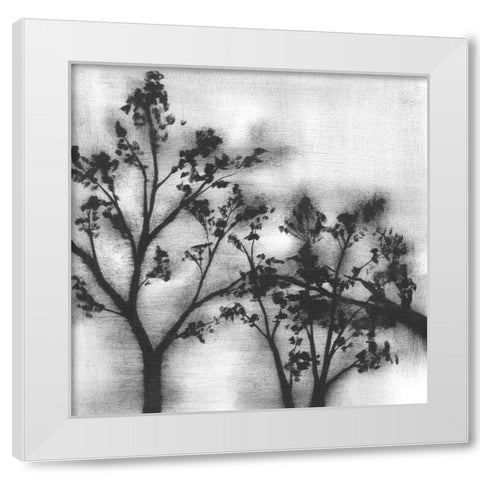 Silvery Trees I White Modern Wood Framed Art Print by Goldberger, Jennifer