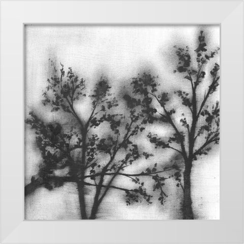 Silvery Trees II White Modern Wood Framed Art Print by Goldberger, Jennifer