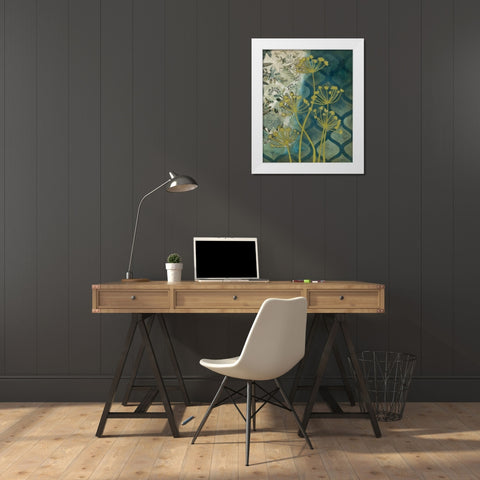 Peridot Botanical I White Modern Wood Framed Art Print by Meagher, Megan
