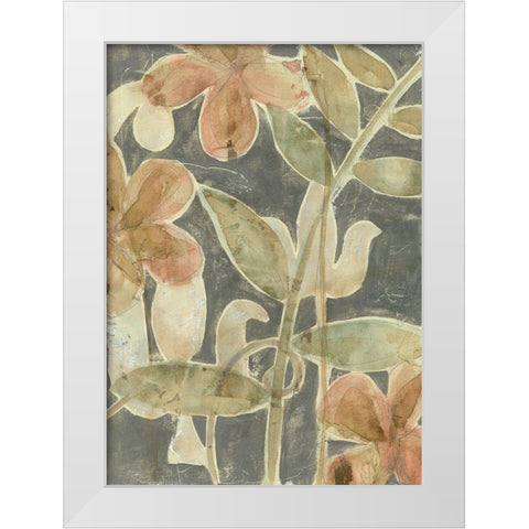 Rainforest Fresco I White Modern Wood Framed Art Print by Goldberger, Jennifer