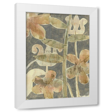 Rainforest Fresco II White Modern Wood Framed Art Print by Goldberger, Jennifer