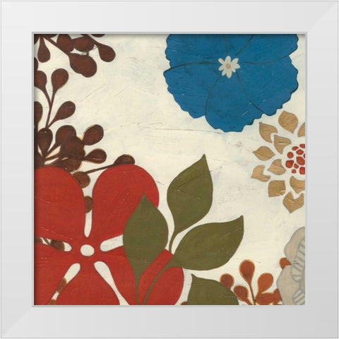 Island Fresco I White Modern Wood Framed Art Print by Vess, June Erica