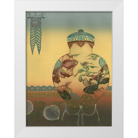 Halcyon Urn II White Modern Wood Framed Art Print by Unknown