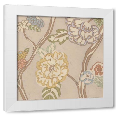 Organza Chintz II White Modern Wood Framed Art Print by Zarris, Chariklia