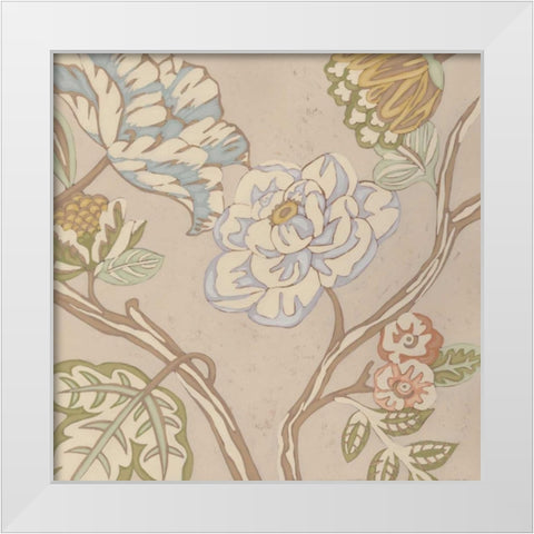 Organza Chintz III White Modern Wood Framed Art Print by Zarris, Chariklia