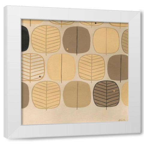 Woodland Motif II White Modern Wood Framed Art Print by Vess, June Erica