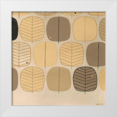 Woodland Motif II White Modern Wood Framed Art Print by Vess, June Erica