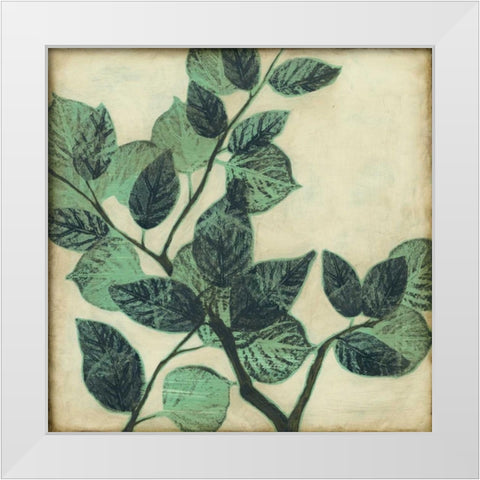 Graphic Leaves II White Modern Wood Framed Art Print by Goldberger, Jennifer