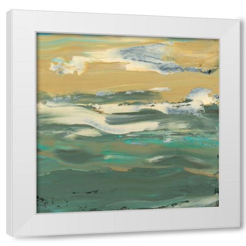 Green Waters Edge II White Modern Wood Framed Art Print by Ludwig, Alicia