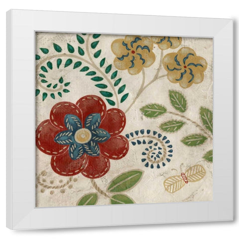 Valentine Tapestry I White Modern Wood Framed Art Print by Zarris, Chariklia