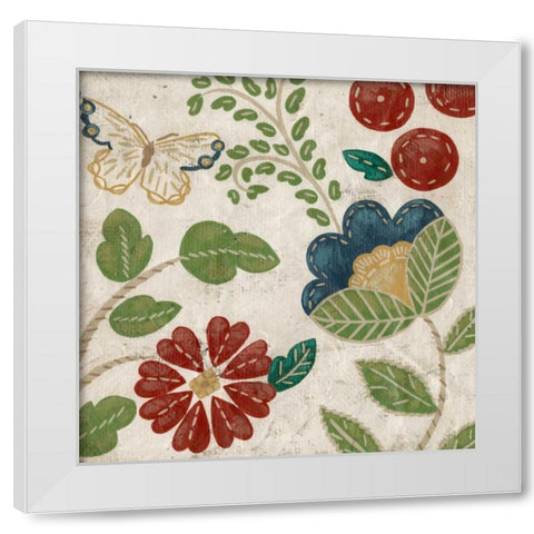 Valentine Tapestry II White Modern Wood Framed Art Print by Zarris, Chariklia