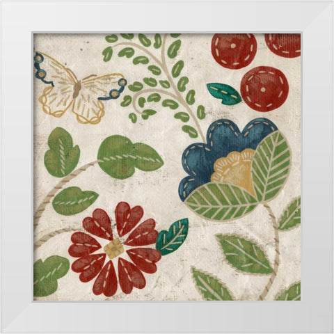 Valentine Tapestry II White Modern Wood Framed Art Print by Zarris, Chariklia