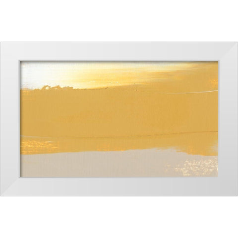 Glide III White Modern Wood Framed Art Print by Gordon, Sharon