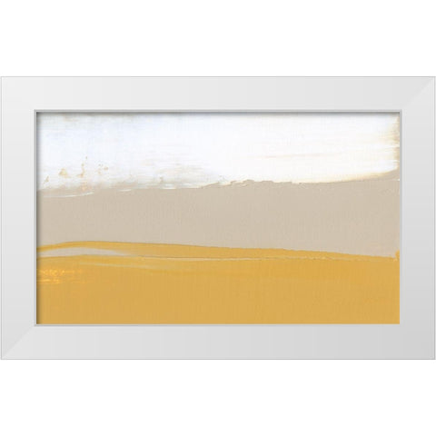 Glide IV White Modern Wood Framed Art Print by Gordon, Sharon