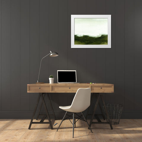 Verdant I White Modern Wood Framed Art Print by Gordon, Sharon
