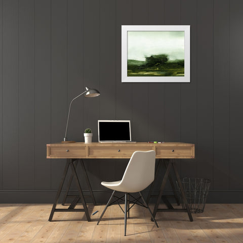 Verdant II White Modern Wood Framed Art Print by Gordon, Sharon