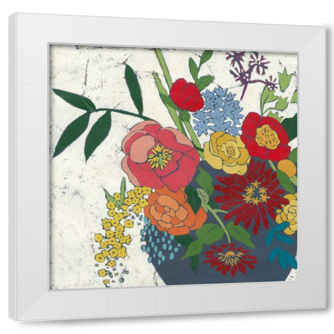 Brilliant Blossoms I White Modern Wood Framed Art Print by Zarris, Chariklia