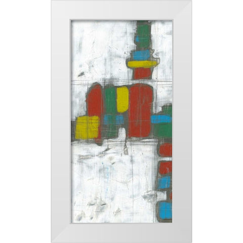 Building Blocks I White Modern Wood Framed Art Print by Goldberger, Jennifer