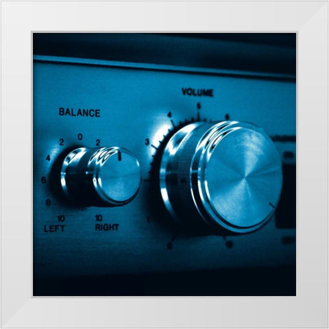 Chroma Stereo V White Modern Wood Framed Art Print by Stramel, Renee W.