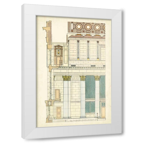 Architects Plan IV White Modern Wood Framed Art Print by Vision Studio